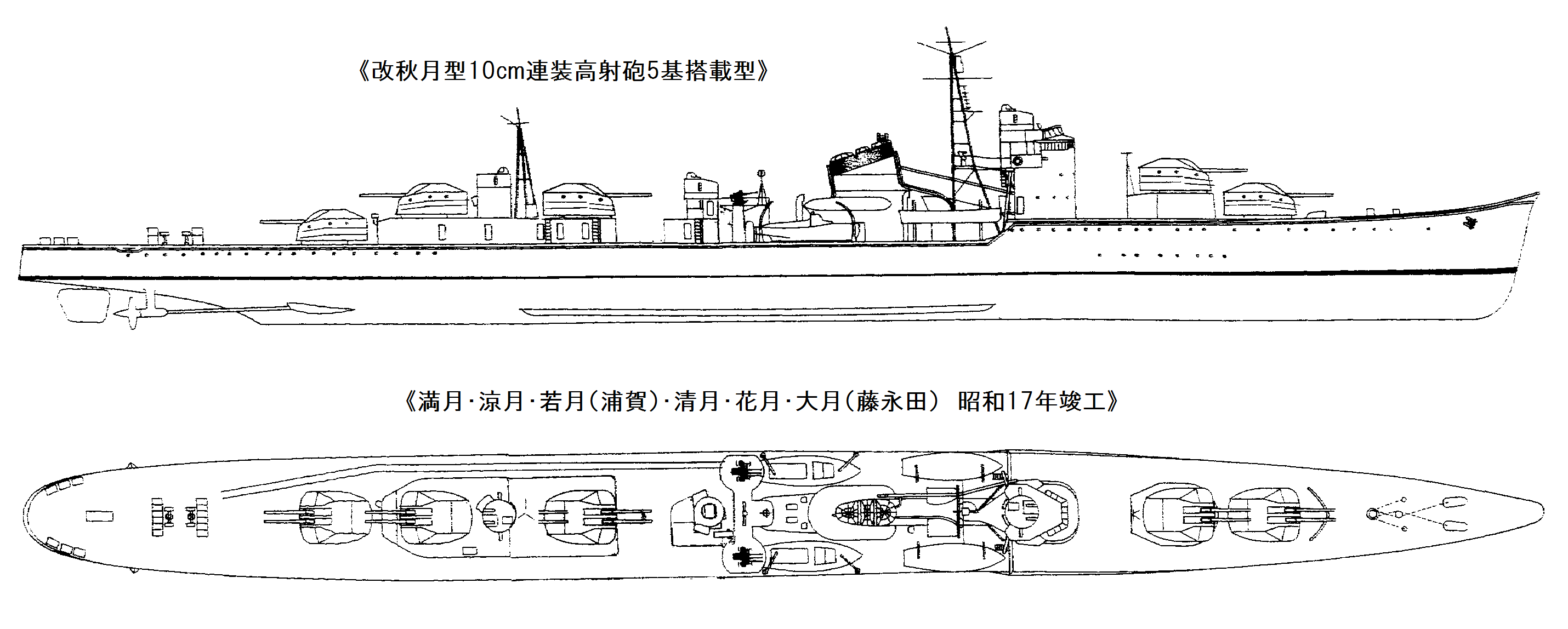 仮想艦隊１０．改秋月型 防空駆逐艦4案